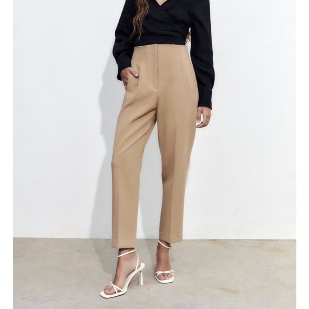 Zara Tan Cropped Women's Pants